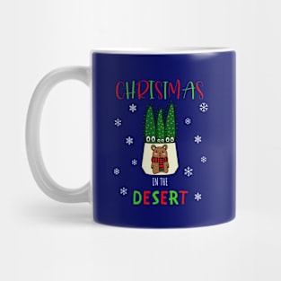 Christmas In The Desert - Eves Pin Cacti In Christmas Bear Pot Mug